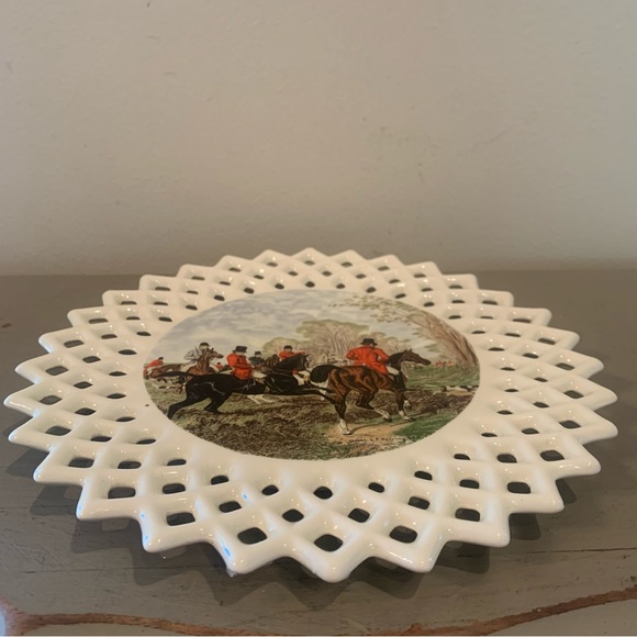 VTG JF Herring Sen Hunting Scene Plate - Picture 2 of 7